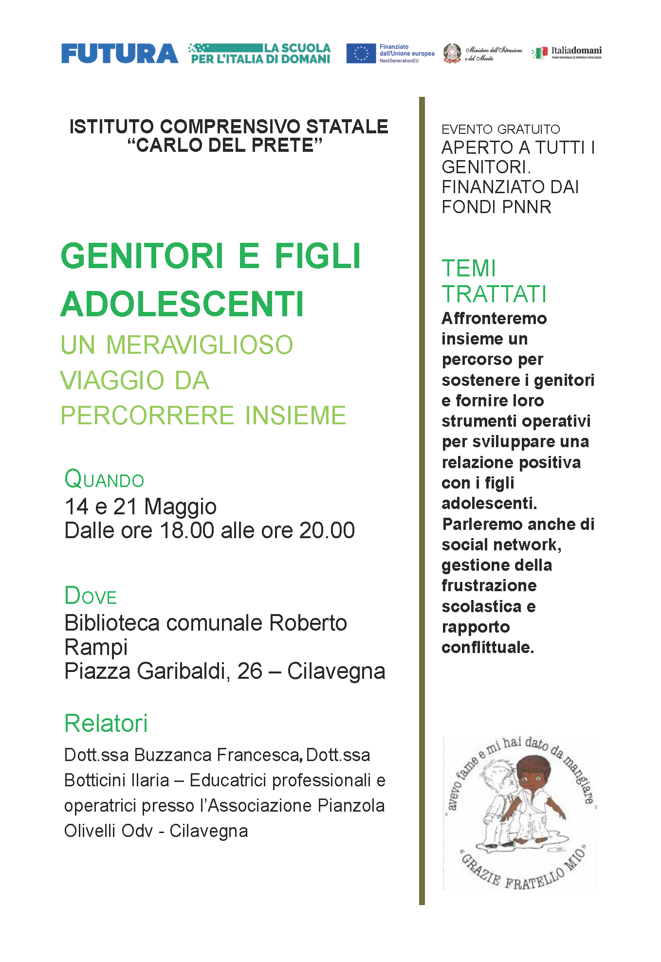 Locandina Cilavegna Progetto genitori